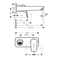 Смеситель для раковины Hansgrohe Logis накладной, хром (71220000) - миниатюра фото 2