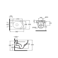 Подвесной унитаз AZZURRA NUVOLA 55x35 см безободковый белый с системой инсталляции KIT2000CF (NUV100E/SOSK bi)) - миниатюра фото 2