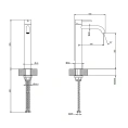 Смеситель для раковины GESSI FLESSA высокий 305 мм, черный XL, на 1 отверстие (54006#299) - миниатюра фото 2