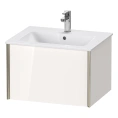 Подвесная тумба Duravit XViu 400x610x480 мм для раковины, белый глянцевый/champagne matt (XV40250B122) - миниатюра фото 1