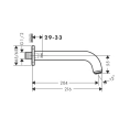 Излив для ванны Hansgrohe Vernis Shape 204 мм, настенный, черный матовый (71460670) - миниатюра фото 2