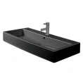 Раковина Duravit Vero шлиф с перел с 3 отв под смеситель включая крепление 1000x470мм Цвет Черный - миниатюра фото 1