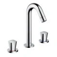 Смеситель для раковины Hansgrohe Logis на 3 отверстия с донным клапаном, хром (71133000) - миниатюра фото 1