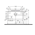 Подвесная тумба Duravit Happy D.2 Plus 408x1300x550 мм, 2 ящика, белый глянец (HP496202222) - миниатюра фото 2