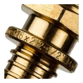 Переходник для труб из сшитого полиэтилена STOUT с наружной резьбой НР 16 x R 1/2 аксиальный - миниатюра фото 6