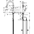 Кухонный смеситель Hansgrohe Talis M51 с вытяжным душем и поворотным изливом (73851800) - миниатюра фото 2