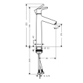 Смеситель для раковины Hansgrohe Talis S с донным клапаном, хром (72031000) - миниатюра фото 2