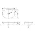 Полувстраиваемая раковина TOTO Neorest 600 мм белого цвета с технологией CeFiONtect (L4706E#XW) - миниатюра фото 3