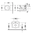 Подвесной унитаз Duravit 54x37 см с системой инсталляции, белый (2534090000) - миниатюра фото 2
