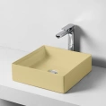 Раковина накладная Artceram Scalino 38x38 см без отверстия, цвет Giallo Zinco (SCL001 12 00) - миниатюра фото 1