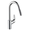 Кухонный смеситель Hansgrohe Focus с выдвижным изливом, хром (31815000) - миниатюра фото 1