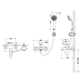 Смеситель Bravat Stream F63783C-B для ванны с душем - миниатюра фото 4