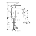 Смеситель для раковины Hansgrohe Vernis Blend 100, хром (71551000) - миниатюра фото 2