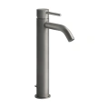 Смеситель для раковины GESSI 316 высокий с донным клапаном, стальной брашированный (54004#239) - миниатюра фото 1