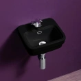 Раковина SIMAS Evolution 31x27 см с отверстием под смеситель, черный - миниатюра фото 1