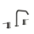 Смеситель для раковины GESSI 316 трёхдырковый без донного клапана, излив 156/201 мм, матовый хром (54112#239) - миниатюра фото 1