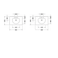 Раковина Duravit Darling New для мебели с переливом и 3 отверстиями под смеситель 830x545 мм белого цвета (499830030) - миниатюра фото 2