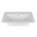 Подвесная раковина Gessi iSpa 70x50 см, матовый белый, с 5 отверстиями и комплектом слив-перелив - миниатюра фото 1