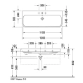 Раковина Duravit Happy D2 белая 1200 мм для встраивания в мебель (2318120025) - миниатюра фото 2