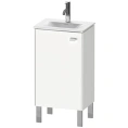 Тумба напольная под раковину Duravit Brioso 073345 с дверцей и стеклянной полкой, 685x440x310 мм, White High Gloss (BR4508R2222) - миниатюра фото 1