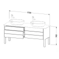 База напольная Duravit Luv с двумя выдвижными ящиками, 743x1788x570 мм, цвет тёмно-синий шелковисто-матовый (LU9567B9898) - миниатюра фото 2