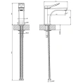 Смеситель для раковины GESSI Rilievo, 1 отверстие, цвет Nero XL (59006#299) - миниатюра фото 2