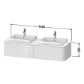 Подвесная тумба Duravit Happy D.2 Plus с 2 ящиками, цвет Stone Grey Satin Matt (HP4946B9292) - миниатюра фото 2