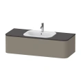 Столешница Duravit Happy D.2 Plus 1300x550мм Graphite Supermatt с вырезом под раковину для тумб HP4932-HP4972 (HP031KM8080) - миниатюра фото 1