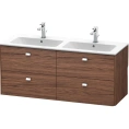 Подвесная тумба Duravit Brioso с 4 ящиками, цвет тёмный каштан (1290 мм) (BR410601021) - миниатюра фото 1
