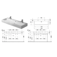 Раковина Duravit Vero для мебели без перелива, 1200x470 мм, белая (454120043) - миниатюра фото 2