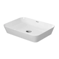 Раковина Duravit Cape Cod накладная квадратная 55 см белая без отверстия (2347550000) - миниатюра фото 1