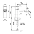 Смеситель для биде Fantini Lame, 1 отверстие, без донного клапана, хром (24 02 M108WF) - миниатюра фото 2
