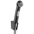 Гигиенический душ Hansgrohe 1jet со шлангом 1,25 м и настенным держателем, шлифованный черный хром (32129340) - миниатюра фото 1