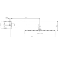 Верхний душ BOSSINI PARIS-RECTANGULAR 400x300 мм с настенным кронштейном, хром (H77607.030) - миниатюра фото 2