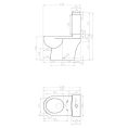 Унитаз-компакт Della Globus Super Plus «Золото Версаче» - миниатюра фото 3