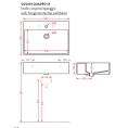 Накладная раковина Artceram QUADRO 65x48 см белого цвета с отверстием под смеситель - миниатюра фото 2