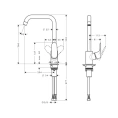 Смеситель для кухни Hansgrohe Focus с поворотным изливом в хроме (31820000) - миниатюра фото 2