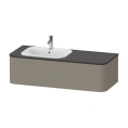 Подвесная тумба Duravit Happy D.2 Plus 354x1300x550 мм, 1 ящик, цвет Stone Grey Satin Matt (HP4952L9292) - миниатюра фото 1