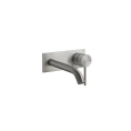 Встраиваемый смеситель для раковины GESSI с изливом 200-170 мм, цвет steel brushed (54488#239) - миниатюра фото 1