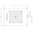 Верхний душ BOSSINI DREAM/2 с LED RGB подсветкой, цветотерапией и золотым покрытием (H38905.021) - миниатюра фото 2