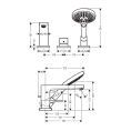 Смеситель для ванны Hansgrohe Metropol с ручным душем 3jet, хром (74550000) - миниатюра фото 2