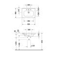 Раковина Duravit DuraStyle для мебели без отверстия под смеситель 650x480 мм белая (2320650060) - миниатюра фото 2