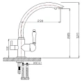Смеситель для кухни Zorg Clean Water ZR 314 YF-33 сатин - миниатюра фото 2