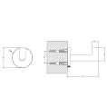 Настенный крючок Gessi Tondo (Finox Brushed Nickel) (63621#149) - миниатюра фото 2