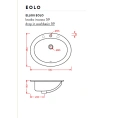 Раковина Artceram WASHBASINS EOLO встраиваемая 59х48 см С 1 отв под смесительитель цвет белый - миниатюра фото 2