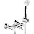 Смеситель для ванны с душем Bravat Duo F6133186CP-B-RUS в цвете шампань - миниатюра фото 1
