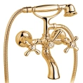Настенный смеситель для ванны Nicolazzi Nuova Brenta с душевой лейкой, цвет Gold Brass (2501GB) - миниатюра фото 1