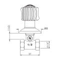 Запорный вентиль Nicolazzi Onice 1/2 хром (2112CR09O) - миниатюра фото 2