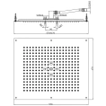 Верхний душ BOSSINI Dream 57x47 см: 2 режима (дождь/распыление), хром (H38657.030) - миниатюра фото 2