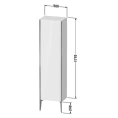 Шкаф подвесной Duravit XViu 1770x500x360 мм с 3 стеклянными полками, цвет шампань мат/белый глянец (XV1336LB122) - миниатюра фото 2